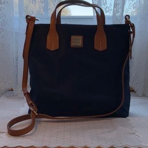 Dooney & Bourke bag navy blue nylon and leather